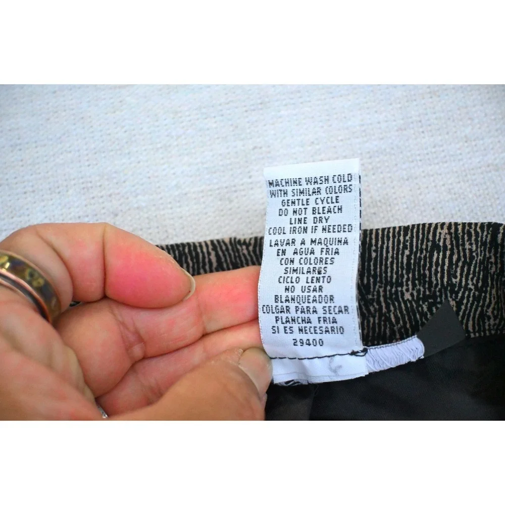 Vintage 90s Sag Harbor Womens 14 Shirt Jacket Grey Black Cream Fleck Lined Soft